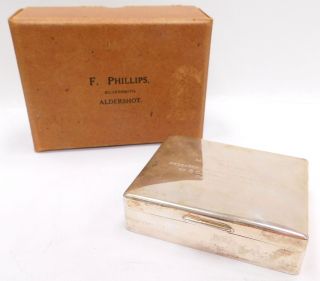 Vintage H & F Phillips Solid Silver Birmingham 1960 Box With Engraving - A27