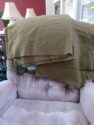 2 Army Blankets,  World War 2,  These Do Have A Few Small Holes