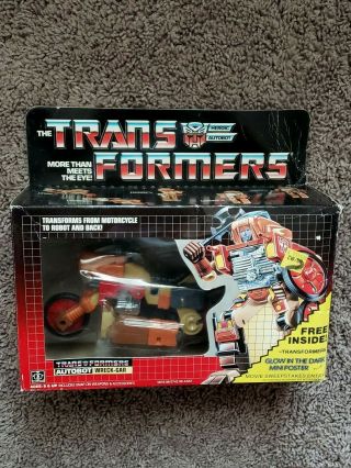 Transformers G1 Vintage Wreck - Gar Mib Accessories Decal Poster Box
