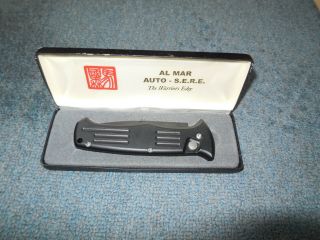 Al Mar Auto Sere Very Rare 1st Production Black Blade,  With Box