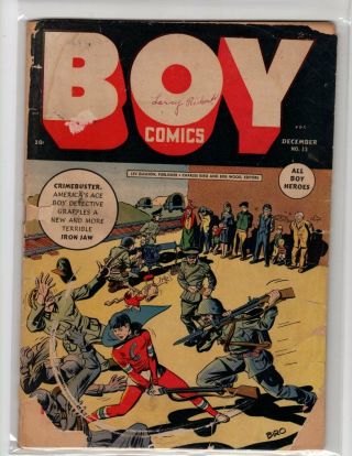 Boy Comics 13 Classic Ww2 - Execution Cover - Graphic - Axis Powers - Vintage - Old - 1943