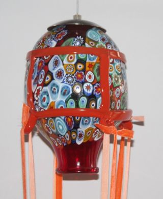 CC Zecchin - Murano Art Glass - Suspended Hot Air Balloon with Clowns - Rare 3