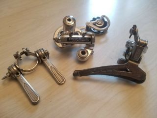 Suntour Cyclone Vintage Rear Derailleur 1st Gen Front Also And Shifters Bicycle