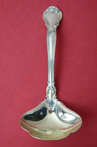 1950 Gorham Sterling Silver Chantilly Large Solid Gravy Ladle 6 3/4 "