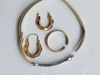 Joblot Vintage 9ct Gold Bangle Earring Ring,  Scrap Hallmarked