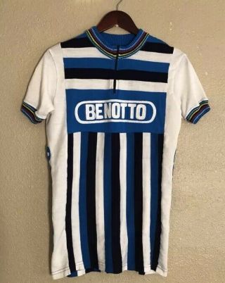 Vintage 70s Benotto Cycling Jersey Shirt