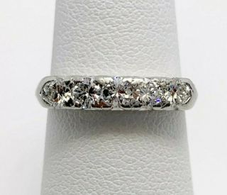 Vintage 1/2ct Diamond Platinum Anniversary Wedding Ring (4010)
