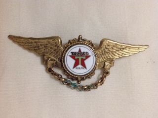 Vintage Texaco Service Award Pin Wings Rare