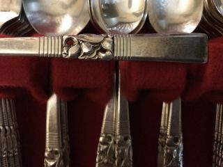 VTG 1938 Oneida Community Silver Plated Flatware/Silverware “MORNING STAR 63pcs. 4