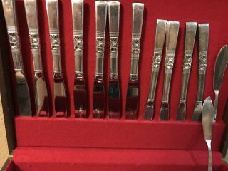 VTG 1938 Oneida Community Silver Plated Flatware/Silverware “MORNING STAR 63pcs. 8