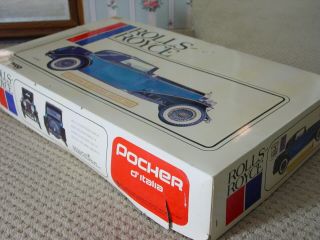 VINTAGE POCHER 1932 ROLLS ROYCE PHANTOM II SEDANCA COUPE 1/8 SCALE MODEL UNBUILT 3