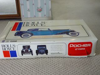 VINTAGE POCHER 1932 ROLLS ROYCE PHANTOM II SEDANCA COUPE 1/8 SCALE MODEL UNBUILT 5