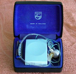 Vtg Philips Hp 8140 Pocket Bone Conduction Hearing Aid