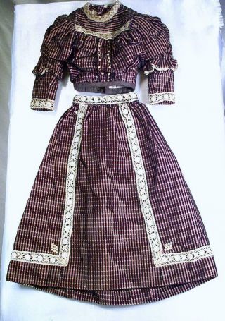 Magnificent Victorian Style Dress For Antique French Fashion or China Head Doll 12