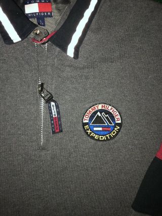 Rare Vintage 1990s Tommy Hilfiger Expedition Outdoors Rugby L/S Top Size Large L 3
