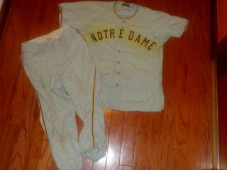 1950s Game Vintage Notre Dame Rawlings Flannel Baseball Jersey Football 60s