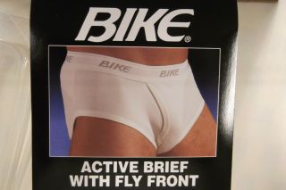 Mens Rare Vintage Bike Supporter Jockstrap Fly Front Brief Large 36 - 38 Box