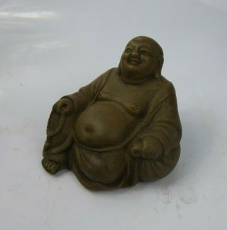 Chinese Yixing Zisha Pottery Buddha Figure - Foo Dog Seal Mark Republic ? Shiwan 2