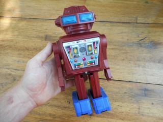 Vintage Made In Japan 10 " Tin & Plastic Toy Walking Robot Rare