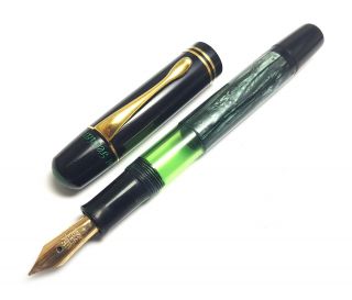 1940s Vintage Pen Pencil Pelikan 100 N Green Black Near Serviced