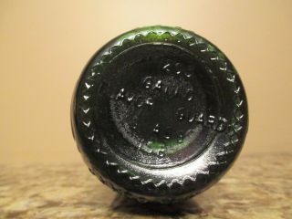 Vintage Gallo Red Ripple Wine Bottle - 4/5 Quart - Green Sculpted Glass 5