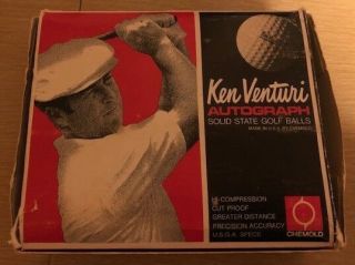 Ken Venturi Dozen " Autograph " Golf Balls - Chemold - Vintage
