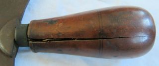 Crescent Round Leather Knife Early Vtg Old Antique Tool 5