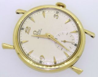 Omega vintage 14K gold elegant high fashion men ' s watch 3