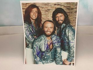Vintage Hand Signed The Bee Gees Autographed On 8x10 Photo