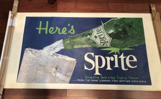 Vintage Sprite Poster With Set Up (coca Cola)