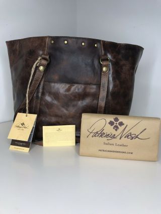 Patricia Nash Benvenuto Tote Distressed Vintage Leather 200$ Regular Price