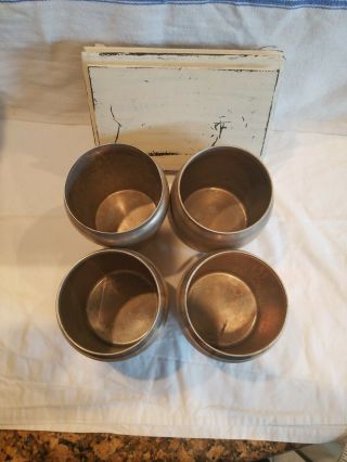 Very Rare Vintage Kromex Canister Set Beans Barley Rice Peas Aluminum Canisters 9