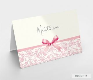 Personalised Wedding Table Place Name Setting Cards - Rustic Vintage Themes 4