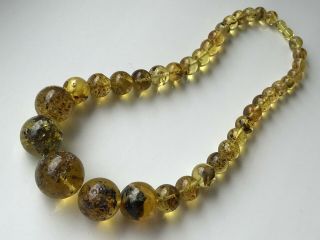 Natural Vintage Amber Beads Antique Baltic Old Necklace 57.  85 gr 2