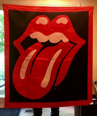 Rolling Stones Musidor Vintage 1983 45 X 51 1/2” Concert Banner Flag