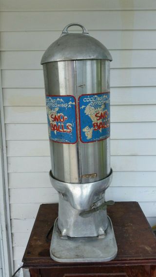 Vintage Sno - Master Snow Cone Ball Machine Very Rare Commerical Tall
