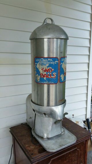 Vintage Sno - master Snow Cone Ball Machine Very Rare Commerical Tall 2