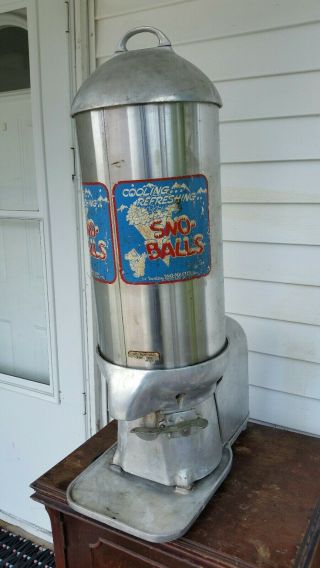 Vintage Sno - master Snow Cone Ball Machine Very Rare Commerical Tall 3