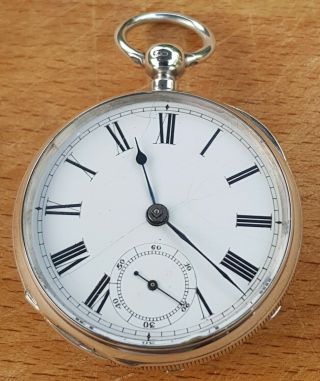 Antique Victorian Waltham 1883 Birmingham Silver Hallmarked Pocket Watch