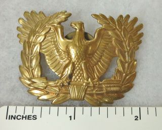 Ww2 Vintage Us Army Warrant Officer Hat Badge Eagle Cap Insignia