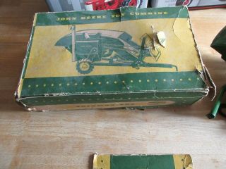 Vintage 1952 Carter John Deere 12A combine w/original box.  Displayed only. 11