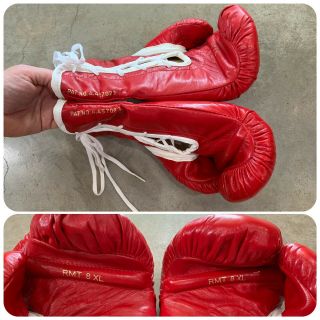 DEADSTOCK 80s TUF - WEAR Boxing Gloves w/ BOX 8oz XL NOS Sparring Gloves Rocky VTG 7