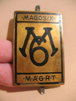Extremely Rare Magosix M.  Á.  G.  R.  T.  Radiator Emblem 1928 - 1932 Old - Timer