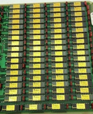 Vintage Circuit Board With 75 Gold Cap Ic Chips.  Scrap Gold Recovery