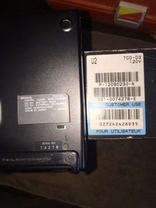 Sony TCD - D3 Walkman DAT Recorder Restored Vintage Box 4