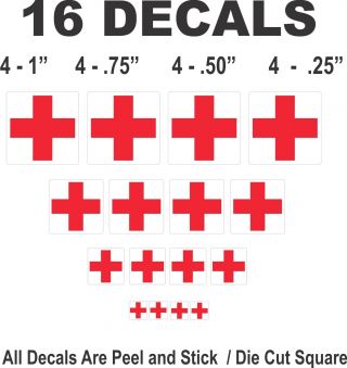 Tootsietoy Midgetoy Ambulance Decals Red Cross On Square Scale Models Dioramas