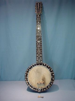 Vintage Douglas & Co.  London England 7 String Banjo - Mop Inlay