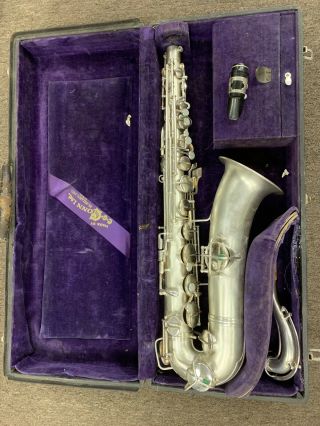 Antique Vintage 1914 Cg Conn Sax Saxophone For Repair/needs Cleaned Pads,