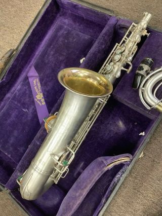 Antique Vintage 1914 CG Conn Sax Saxophone for repair/needs cleaned pads, 6