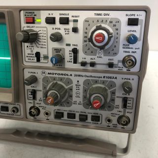 Motorola 20 MHz Oscilloscope R1053A Vintage Rare and w/ Stand 3